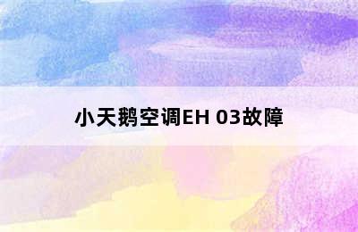 小天鹅空调EH 03故障